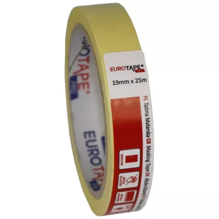 TAŚMA MASKUJĄCA MALARSKA EUROTAPE ŻÓŁTA 19MM/25M
